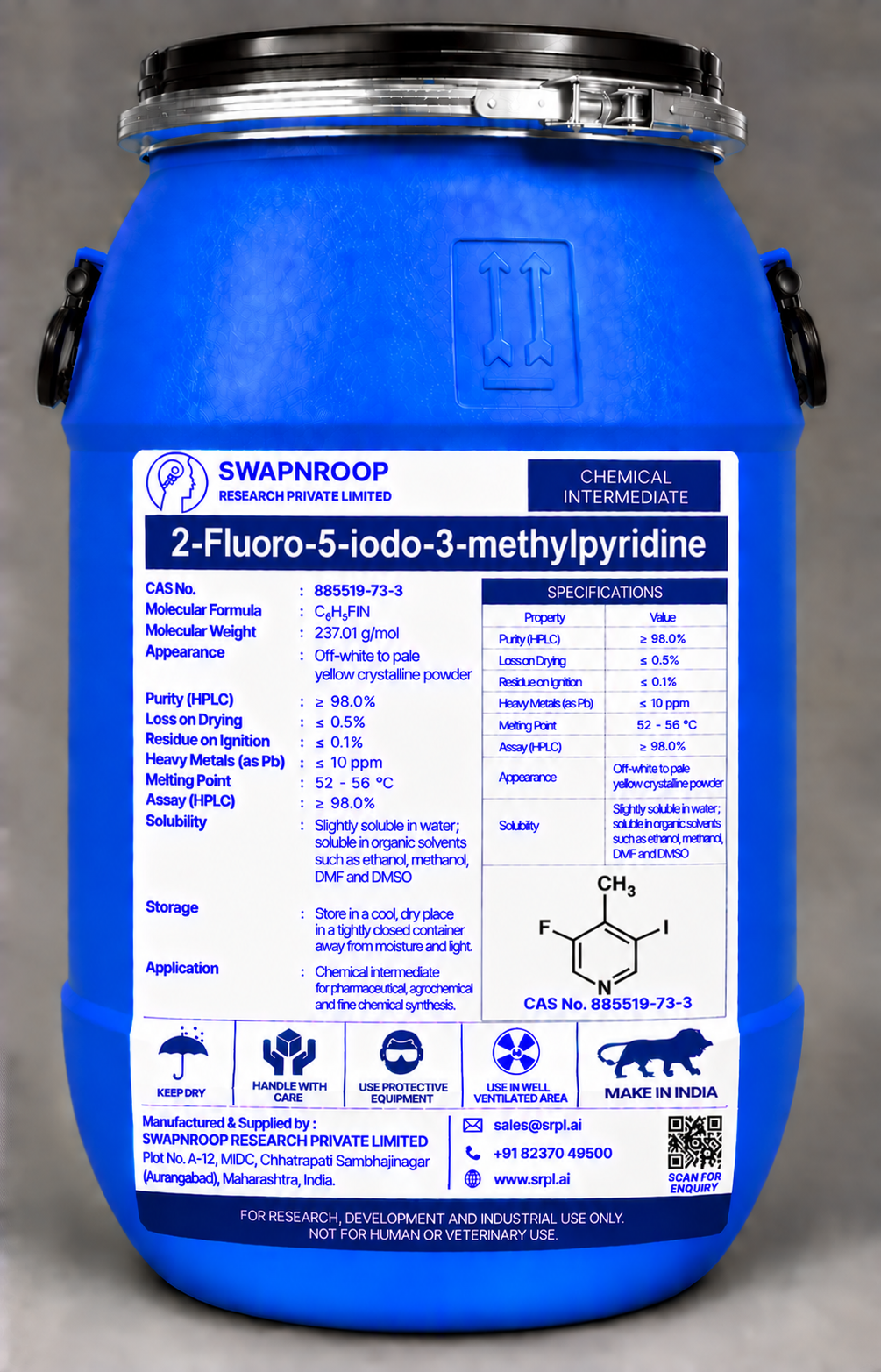 2-Fluoro-5-iodo-3-methylpyridine