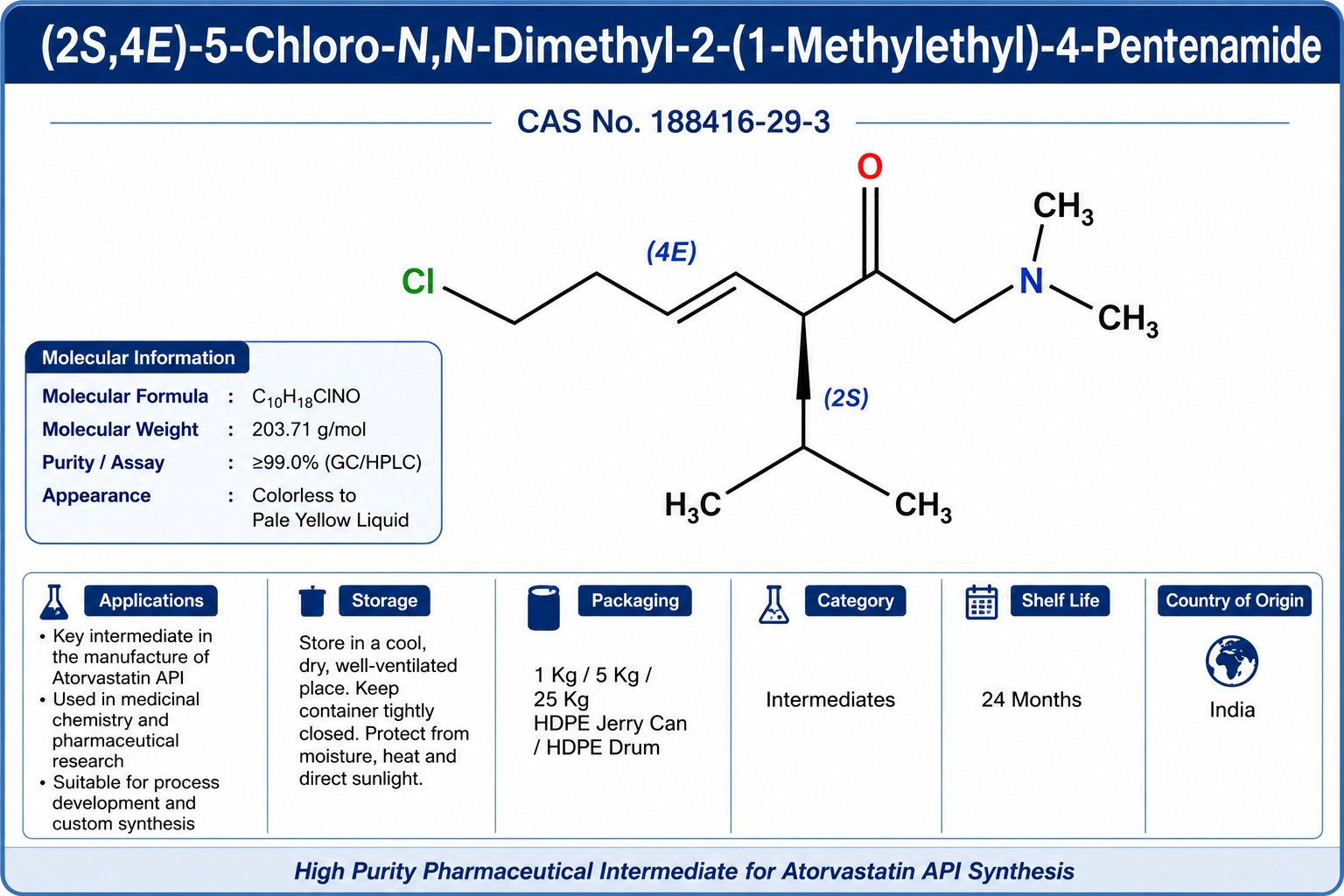 (2S,4E)-5-Chloro-N,N-Dimethyl-2-(1-Methylethyl)-4-Pentenamide
