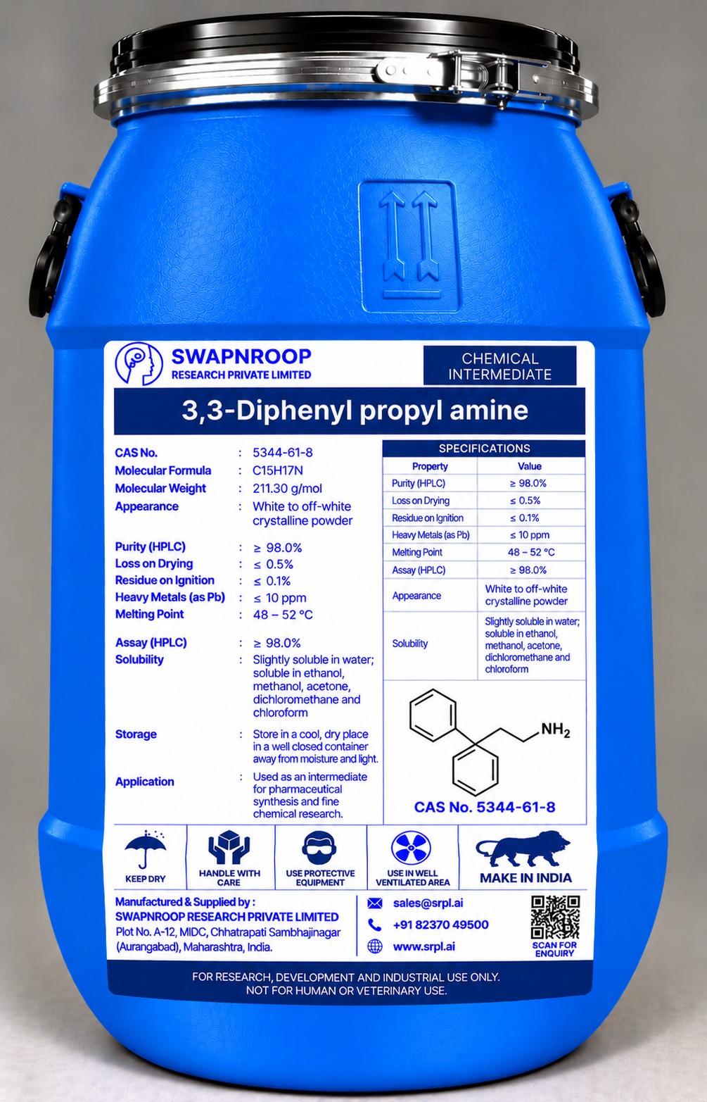 3,3-Diphenyl propyl amine