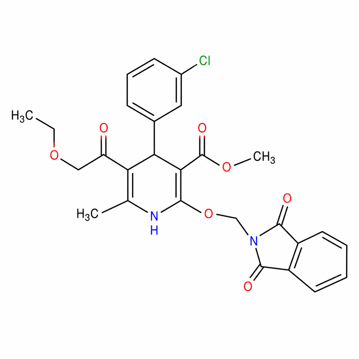 4-(2-Chlorophenyl)-3-Ethoxycarbonyl-5-Methoxycarbonyl-6-Methyl-2-(Phthalimidoethoxy)Methyl-1,4-Dihydropyridine