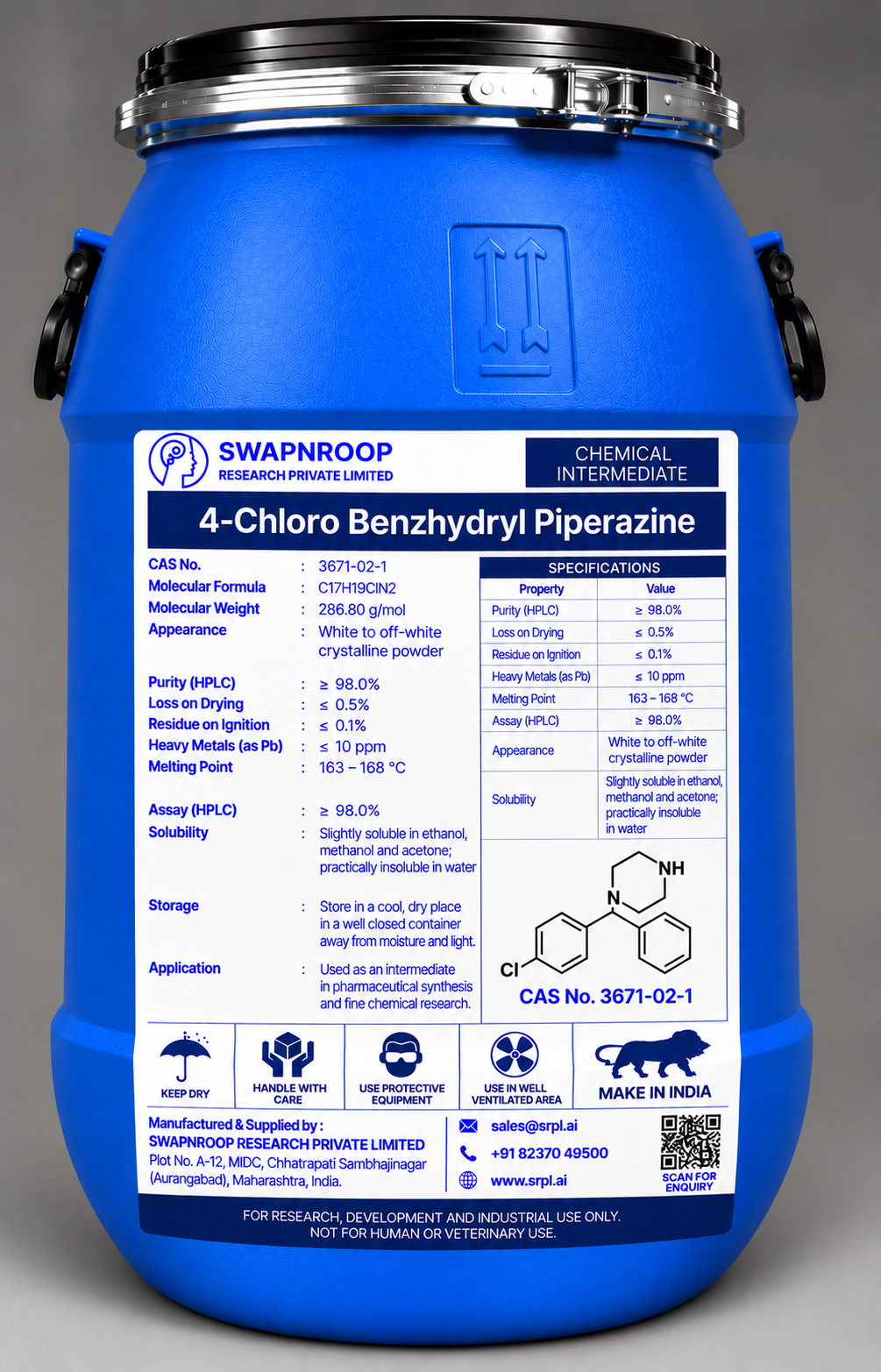 4-Chloro Benzhydryl Piperazine