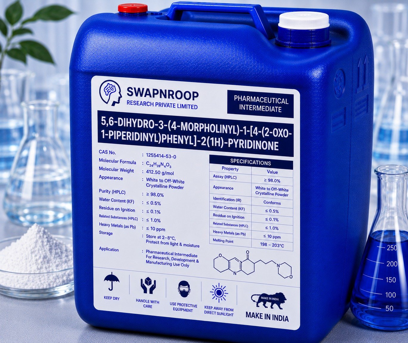 5,6-Dihydro-3-(4-morpholinyl)-1-[4-(2-oxo-1-piperidinyl)phenyl]-2(1H)-pyridinone
