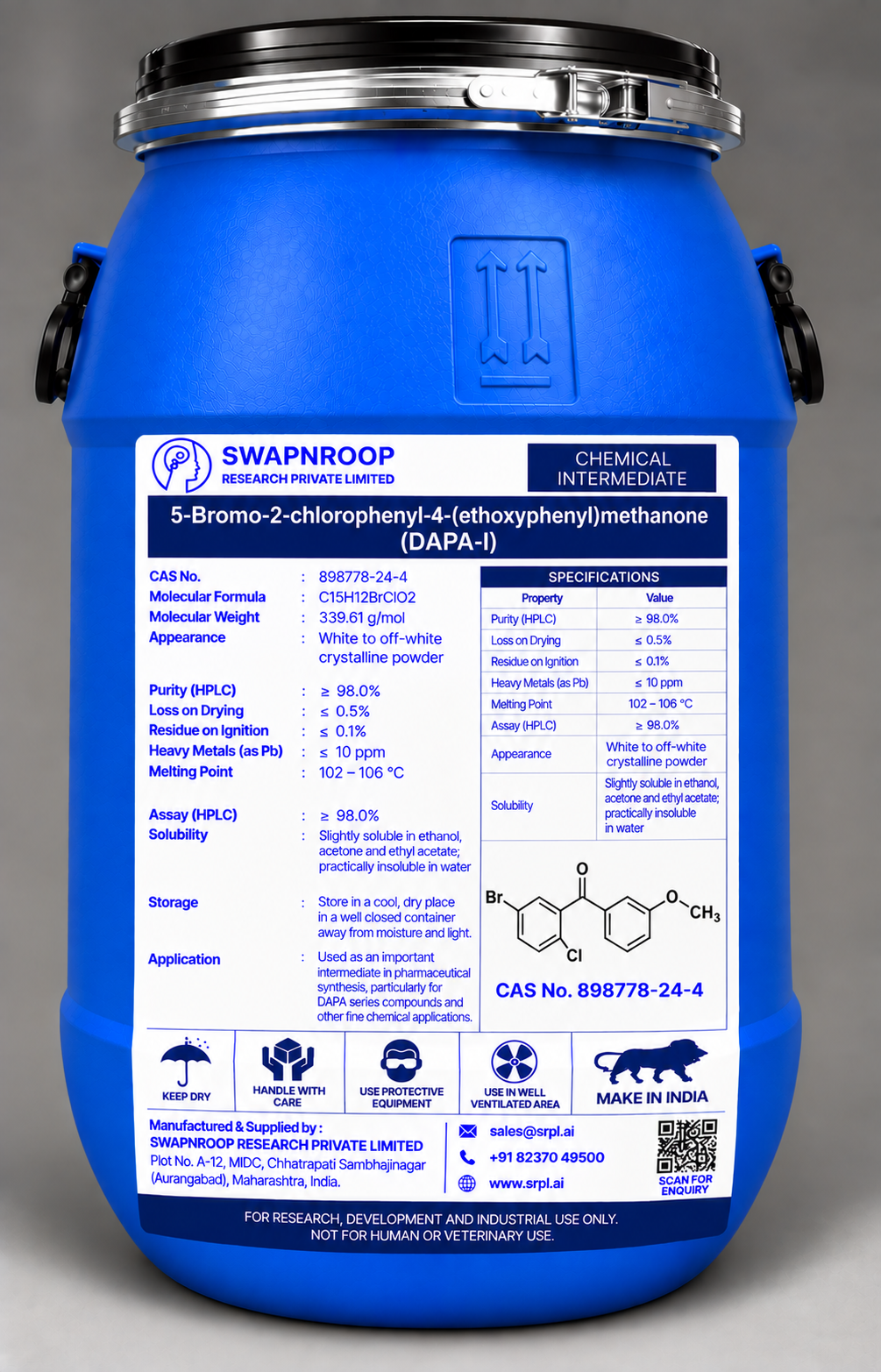 5-Bromo-2-chlorophenyl-4-(ethoxyphenyl)methanone (DAPA-I)