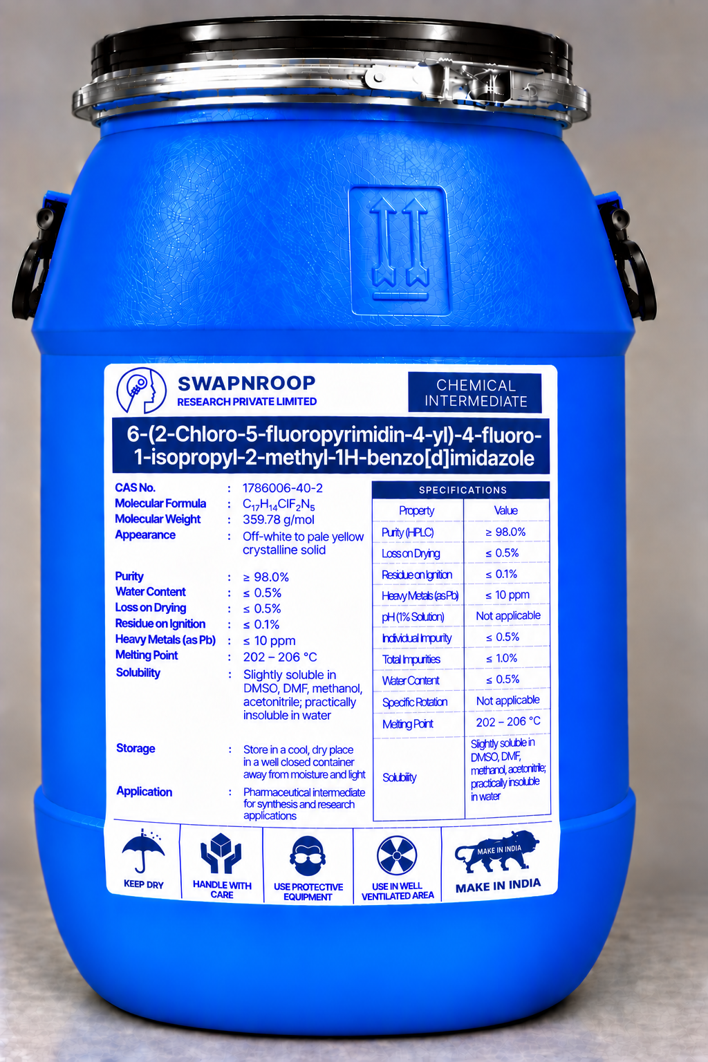 6-(2-Chloro-5-fluoropyrimidin-4-yl)-4-fluoro-1-isopropyl-2-methyl-1H-benzo[d]imidazole