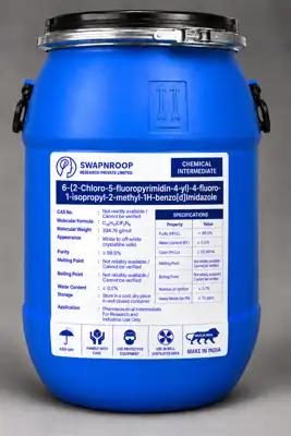 6-(2-Chloro-5-fluoropyrimidin-4-yl)-4-fluoro-1-isopropyl-2-methyl-1H-benzo[d]Imidazole CAS 1231930-42-9 - SRPL