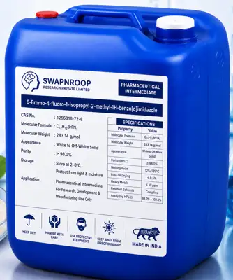 6-Bromo-4-fluoro-1-isopropyl-2-methyl-1H-benzimidazole CAS 1180132-17-5 - SRPL