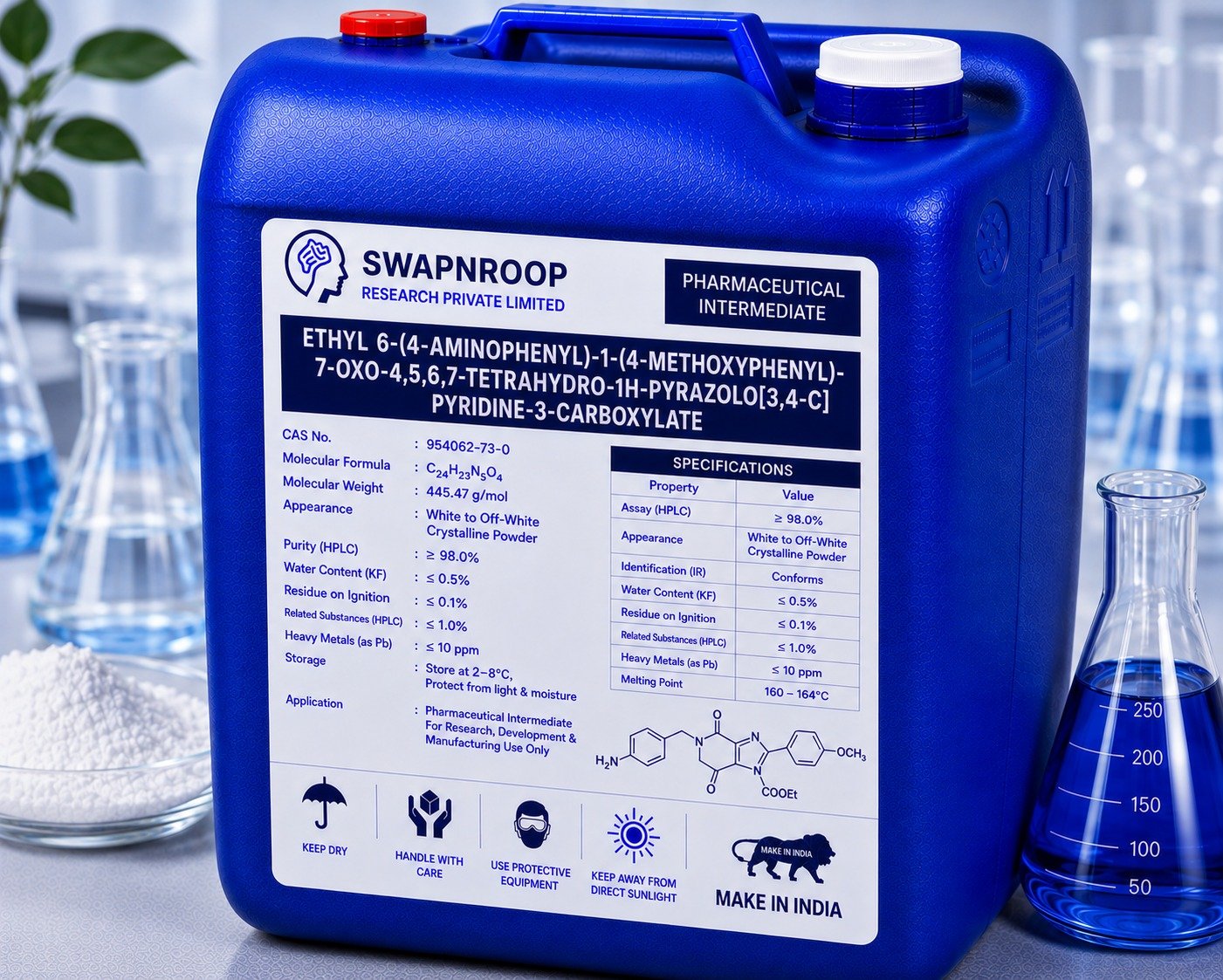 Ethyl 6-(4-Aminophenyl)-1-(4-Methoxyphenyl)-7-Oxo-4,5,6,7-Tetrahydro-1H-Pyrazolo[3,4-c]Pyridine-3-Carboxylate