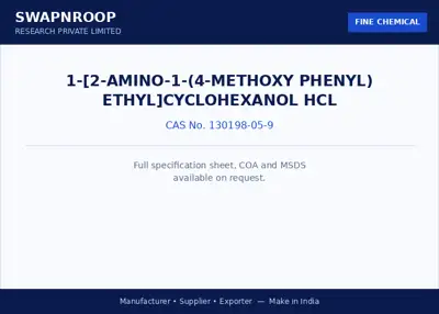 1-[2-Amino-1-(4-Methoxy phenyl) ethyl]cyclohexanol HCl CAS 130198-05-9 - SRPL