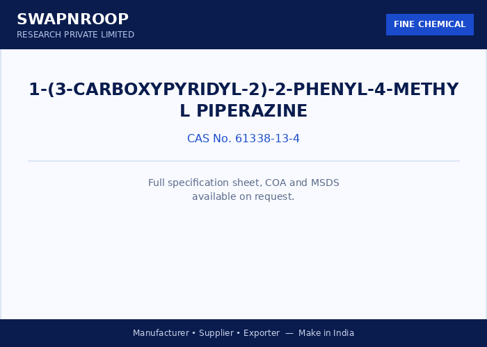 1-(3-Carboxypyridyl-2)-2-phenyl-4-methyl piperazine