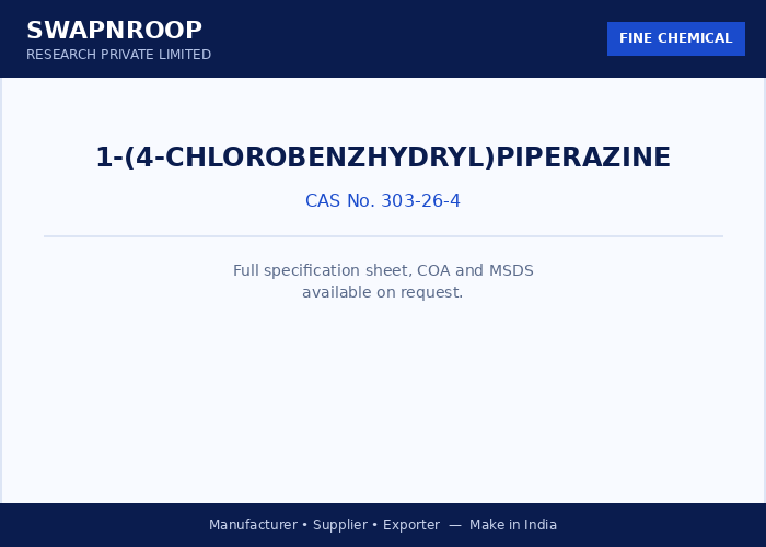 1-(4-Chlorobenzhydryl)piperazine