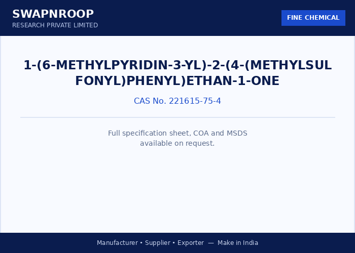 1-(6-methylpyridin-3-yl)-2-(4-(methylsulfonyl)phenyl)ethan-1-one