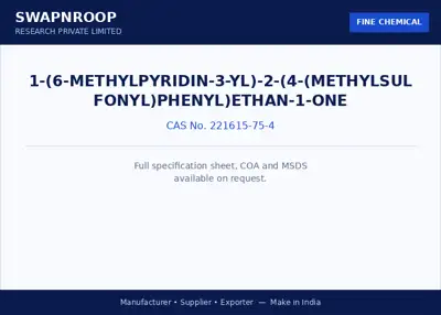 1-(6-methylpyridin-3-yl)-2-(4-(methylsulfonyl)phenyl)ethan-1-one CAS 221615-75-4 - SRPL