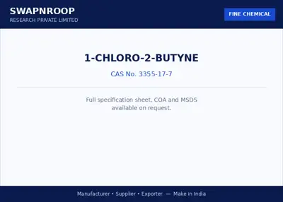 1-CHLORO-2-BUTYNE (CAS 3355-17-7) - manufacturer, supplier & exporter India - SRPL
