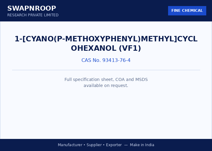 1-[Cyano(P-Methoxyphenyl)Methyl]Cyclohexanol (VF1)