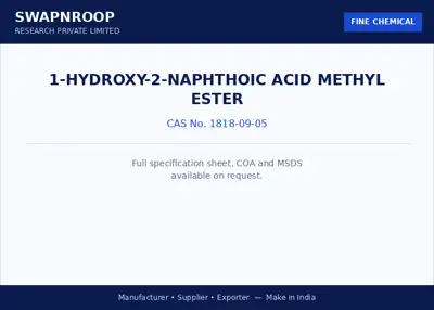 1-Hydroxy-2-naphthoic acid methyl ester CAS 1818-09-05 - SRPL