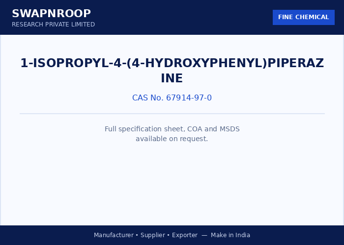 1-Isopropyl-4-(4-hydroxyphenyl)piperazine