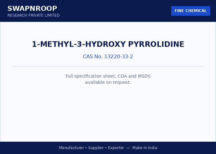 1-methyl-3-hydroxy pyrrolidine