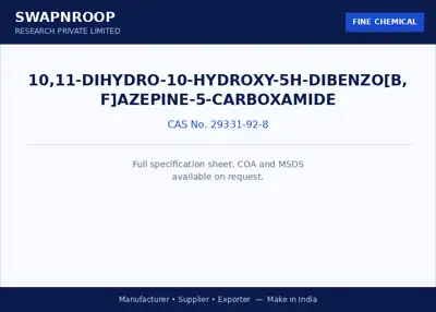 10,11-Dihydro-10-hydroxy-5H-dibenzo[b,f]azepine-5-carboxamide CAS 29331-92-8 - SRPL