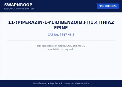 11-(piperazin-1-yl)dibenzo[b,f][1,4]thiazepine CAS 5747-48-8 - SRPL