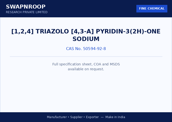 [1,2,4] TRIAZOLO [4,3-A] PYRIDIN-3(2H)-ONE SODIUM