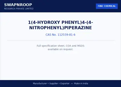 1(4-hydroxy phenyl)4-(4- nitrophenyl)piperazine CAS 112559-81-6 - SRPL