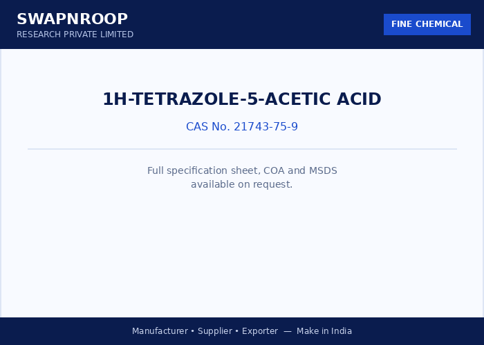 1H-Tetrazole-5-acetic Acid