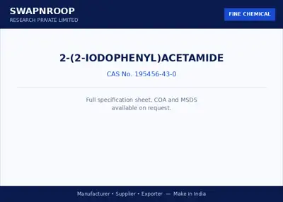 2-(2-IODOPHENYL)ACETAMIDE CAS 195456-43-0 - SRPL