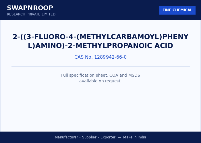 2-((3-Fluoro-4-(methylcarbamoyl)phenyl)amino)-2-methylpropanoic Acid