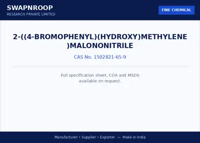 2-((4-Bromophenyl)(hydroxy)methylene)malononitrile CAS 1502821-65-9 - SRPL