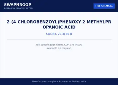 2-(4-Chlorobenzoyl)phenoxy-2-methylpropanoic acid CAS 2018-66-8 - SRPL