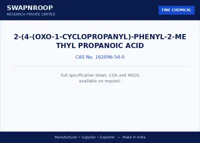 2-(4-(Oxo-1-Cyclopropanyl)-phenyl-2-methyl propanoic acid CAS 162096-54-0 - SRPL
