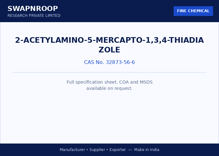 2-Acetylamino-5-mercapto-1,3,4-thiadiazole