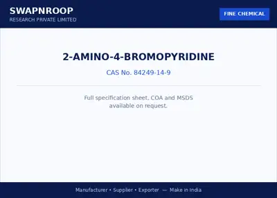 2-Amino-4-bromopyridine (CAS 84249-14-9) - manufacturer, supplier & exporter India - SRPL