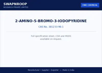 2-Amino-5-bromo-3-iodopyridine CAS 381233-96-1 - SRPL