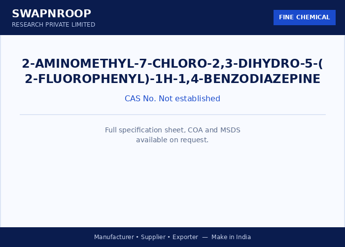 2-Aminomethyl-7-chloro-2,3-dihydro-5-(2-fluorophenyl)-1H-1,4-benzodiazepine