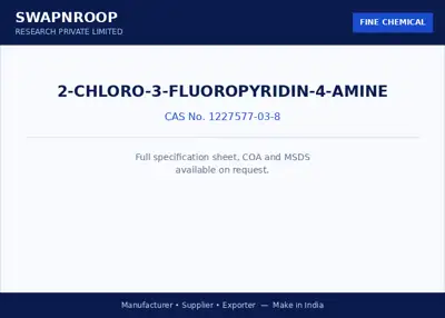 2-Chloro-3-fluoropyridin-4-amine CAS 1227577-03-8 - SRPL