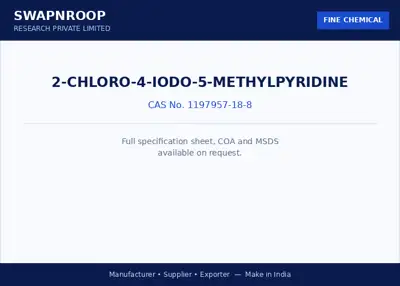 2-Chloro-4-iodo-5-methylpyridine CAS 1197957-18-8 - SRPL