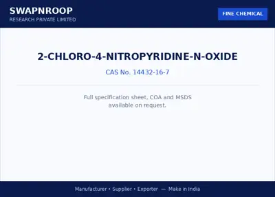2-Chloro-4-nitropyridine-N-oxide CAS 14432-16-7 - SRPL