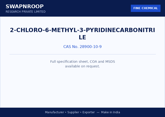 2-Chloro-6-methyl-3-pyridinecarbonitrile