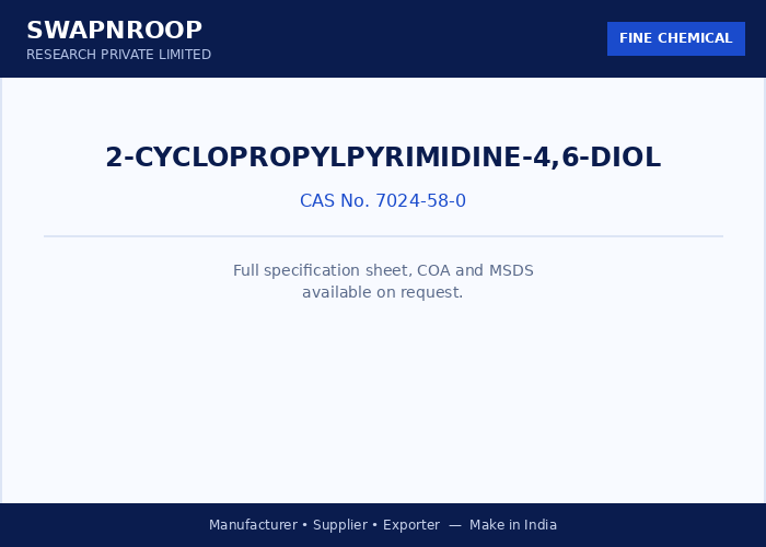 2-Cyclopropylpyrimidine-4,6-diol