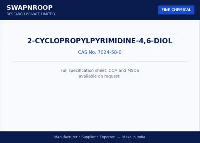 2-Cyclopropylpyrimidine-4,6-diol CAS 7024-58-0 - SRPL