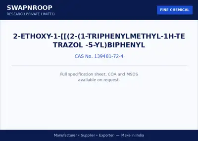 2-ETHOXY-1-[[(2-(1-TRIPHENYLMETHYL-1H-TETRAZOL -5-YL)BIPHENYL CAS 139481-72-4 - SRPL