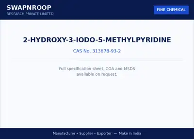 2-Hydroxy-3-iodo-5-methylpyridine CAS 313678-93-2 - SRPL