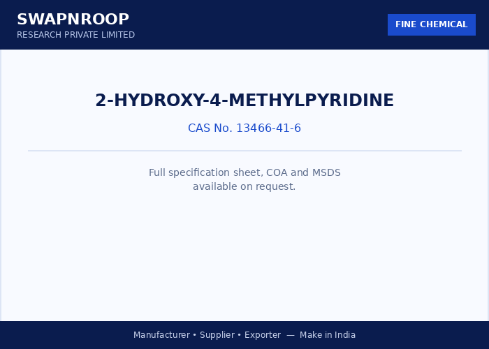 2-Hydroxy-4-methylpyridine