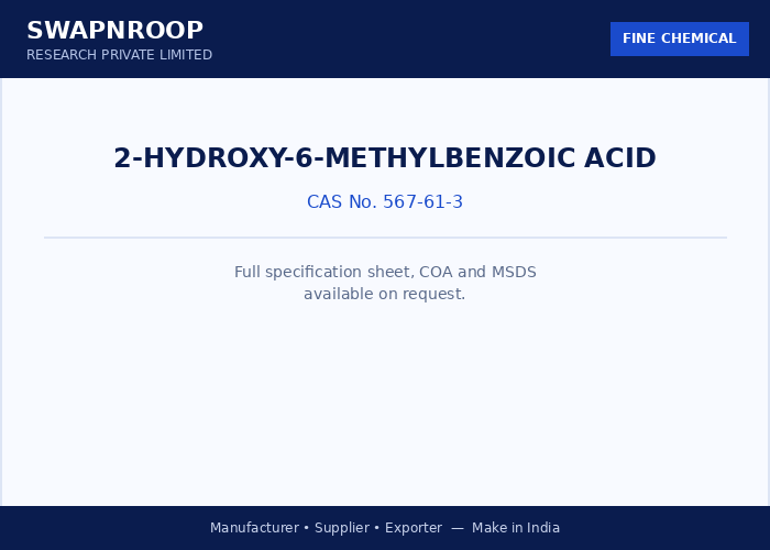 2-Hydroxy-6-methylbenzoic acid