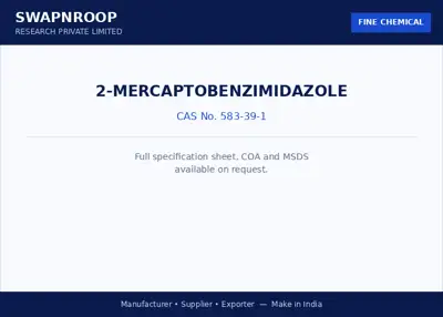 2-Mercaptobenzimidazole (CAS 583-39-1) - manufacturer, supplier & exporter India - SRPL