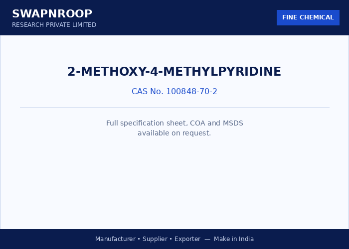 2-Methoxy-4-methylpyridine