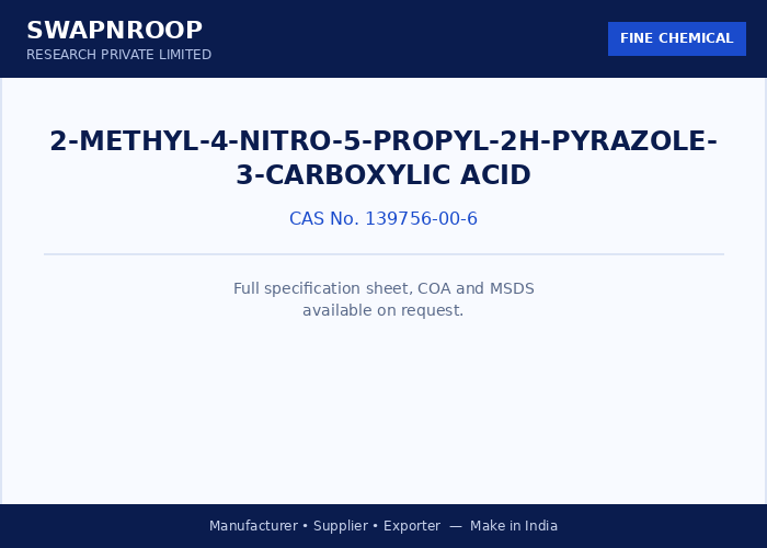 2-Methyl-4-nitro-5-propyl-2H-pyrazole-3-carboxylic acid