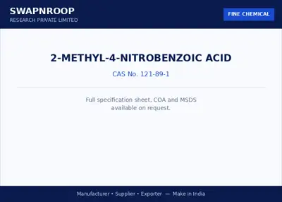 2-Methyl-4-nitrobenzoic acid CAS 121-89-1 - SRPL