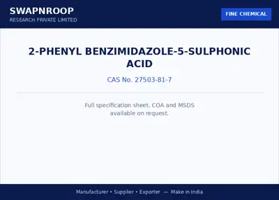 2-Phenyl Benzimidazole-5-Sulphonic acid CAS 27503-81-7 - SRPL